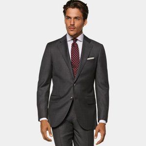 Suit Supply Mid-Grey Lazio Suit Size 36